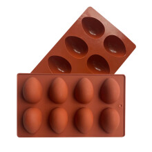 Moule à chocolat en silicone 8 cavités en forme d'œuf de résurrection