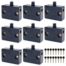 Interrupteur tactile pour porte de placard, lot de 8, noir, 1 A, 250 V