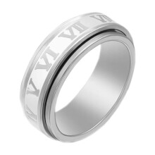 Stainless Steel Couple Wedding Ring Set Silver Size 8