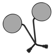Motorcycle Handlebar Mirrors Adjustable Black