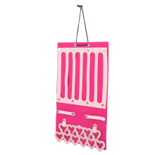 Organisateur de nœuds pour cheveux en feutre rose rectangulaire (1 pièce)