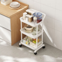 3-Layer Mobile Shelf Organizer for Kitchen and Bathroom