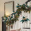 Décoration florale de Noël en velours vert 30 cm 1