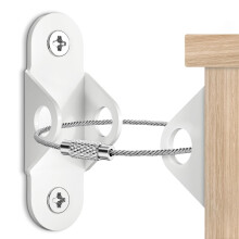 Furniture Anchors for Baby Proofing 10-Pack White