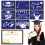 Graduation Cards Black Gold 8-Pack 1
