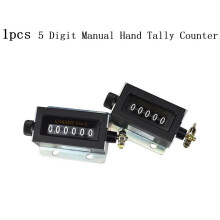 5-Digit Manual Hand Tally Counter Resettable Mechanical