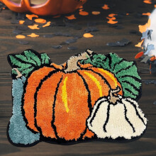 Tapis de salle de bain Halloween citrouille touffeté antidérapant 1 pièce
