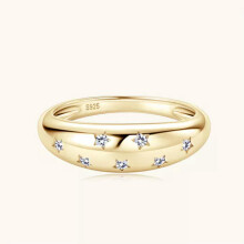 Moissanite Dome Star Ring 925 Sterling Silver Size 5-10