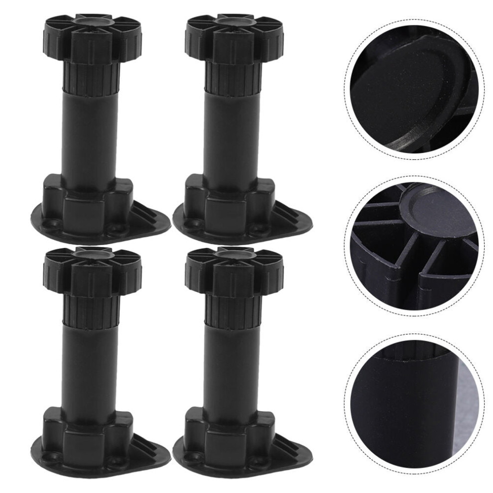 Soimiss Plastic Furniture Feet Risers Black 4Pcs 9178400910456