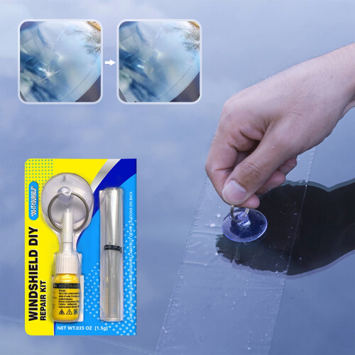 Car Windshield Repair Kit with Curing Glue