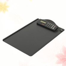 Plastic Clipboard with Calculator Black A4