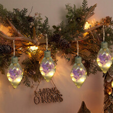 LED Light Bulb Ornament Purple Hydrangea 1 pc