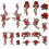 Rose Embroidered 3D Flower Patches 9 pcs 1