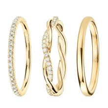 Stackable Gold Plated Rings for Women with Cubic Zirconia,