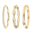 Stackable Gold Plated Rings for Women with Cubic Zirconia, 1