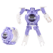 Light-Up Electronic Deformation Watch Robot Toy 1pc
