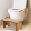 Bamboo C-Shaped Toilet Footstool Ergonomic 1 Piece 8