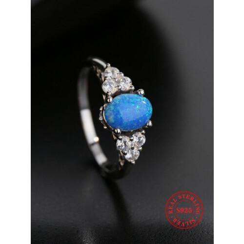 Opal Ring for Women S925 Sterling Silver