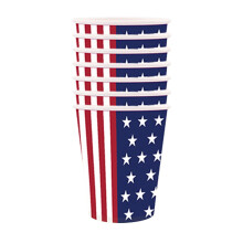 American Flag Paper Cups Patriotic 24 Pcs