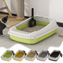 Msgweeeg Extra Large High-Barrier Cat Litter Box with Shovel