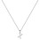 Sterling Silver Initial Pendant Necklace with Figaro Chain 1