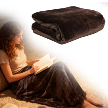 Coral Fleece Meditation Blanket Shawl 100x150cm Coffee