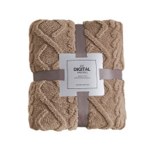 Plush Polyester Blanket Dark Brown 100x150 cm
