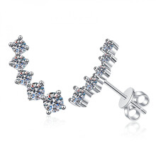 925 Sterling Silver Stud Earrings with Cubic Zirconia for