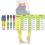 Women's Striped Tights Rainbow Print S 3