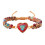 Jasper Heart Bracelet Adjustable Rope Natural Stone 1