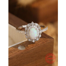 APIPEE Sterling Silver Opal Ring for Women 1