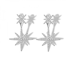 925 Sterling Silver Stud Earrings Cubic Zirconia Women