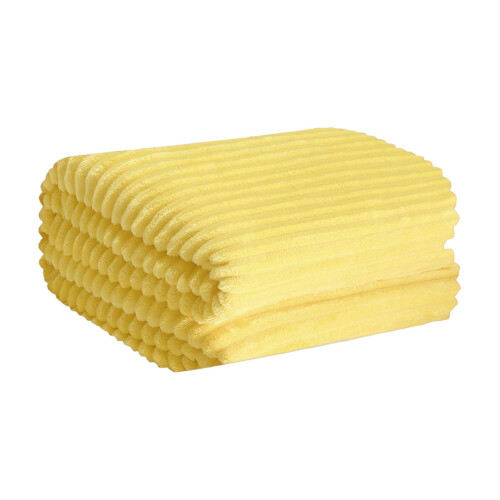 Κουβέρτα Flannel Fleece με ρίγες από μικροΐνες 50x60 ίντσες