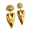Women's 18K Gold Plated Devil's Eye Stud Earrings 1
