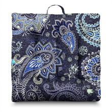 Boho Meditation Cushion Paisley Square 22 x 22 inches