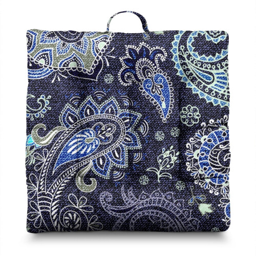 Boho Meditation Cushion Paisley Square 22 x 22 inches