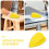TINKSKY Round Sanding Pad PU Foam Block Yellow 1 Set 2