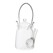 Transparent Glass Water Kettle with Lid 1.7L