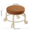Kraftig rullpall brun ergonomisk sits 360 vridbar 6