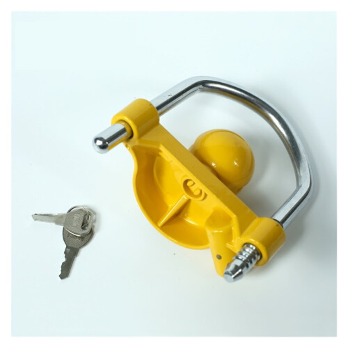 Trailer Coupler Lock Heavy-Duty Steel Adjustable Security 1