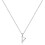 925 Sterling Silver Initial Pendant Necklace with Figaro 1