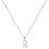 925 Sterling Silver Initial Pendant Necklace with Figaro 1