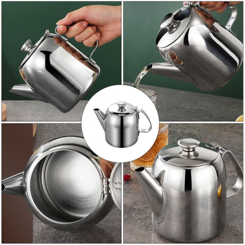 Stainless Steel Tea Pot Silver 1 Piece