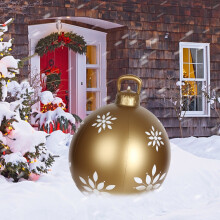 Christmas Balls White Silver Glitter 8cm 9PCS