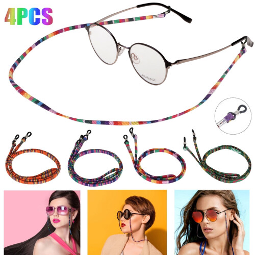 Eyeglass String Holder Straps Non-Slip Adjustable 4 Pcs