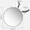 Decorative Wall Mirror Irregular Wavy Modern Black 50cm — wavy mirror, black wall mirror, modern mirror 2