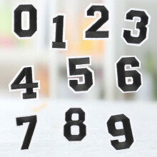 Supvox Iron On Numbers Black Cloth Decoration 10PCS