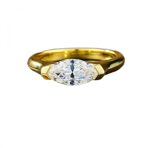 Marquise Moissanite Ring 925 Sterling Silver