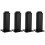 Adjustable Aluminum Cabinet Legs Square 4 pcs 20 cm Black 1