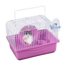 Supvox Small Pet Cage with Running Wheel and Leak-Proof